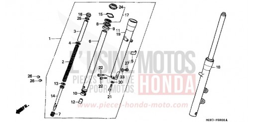 FRONT FORK VT600CR de 1994